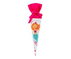 goldbuch 93 582 - Geschwistertüte 35 cm, Schultüte für Mädchen, Zuckertüte mit Motiv Fräulein Meer, Geschenktüte aus Lackkarton mit Filzverschluss, zur Einschulung und Schulanfang, ca. 35 x 11,5 cm