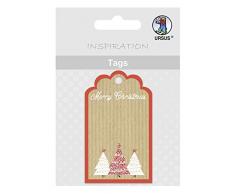 Ursus 56710016 - Geschenkanhänger Merry Christmas, 8 Stück