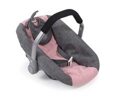 Bayer Chic 2000 708 15 Autositz für Baby-Puppen, Melange grau-rosa
