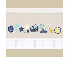 Amscan 192152 Deko-Ausschnitte Twinkle Little Star - Papier, Mehrfarbig