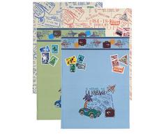 Exacompta 25901E Einsteckalbum (für Briefmarken Meine erste Kollektion Air Mail, 22,5 x 30 cm) 1 Stück farbig sortiert