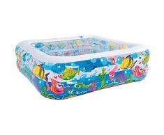 Best Sporting aufblasbarer Pool Sea World, Planschbecken quadratisch, 145 x 145 x 45 cm