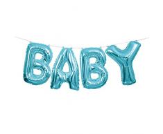 Unique Party Supplies Buchstabenset „Baby“, aufblasbare Folienballons, blau