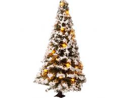 Noch Beleuchteter Weihnachtsbaum, verschneit, mit 20 LEDs, 8 cm hoch