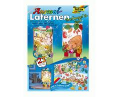 folia 955 - Ausmal - Laternen Sets, Dschungel & Igel, 23 Teile - zum Gestalten von 2 selbst ausgemalten Laternen