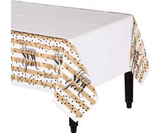 Amscan International 1.452.036,7 cm Golden New Jahrebedrucktem Kunststoff Tisch Abdeckung