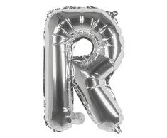 Boland 22117 Folienballon Buchstabe R, Silber, 36 cm
