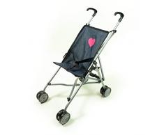 The New York Doll Collection Herzen Buggy für Kinder - Denim Super nett Puppenwagen für Mädchen - Falten zur Aufbewahrung - Passend für 18 Zoll/46 cm