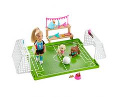 Barbie GHK37 „ Traumvilla Abenteuer“ Chelsea Fußballerin Puppe und Spielset, Multi