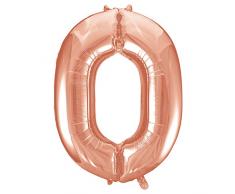 Unique Party Supplies Folienballon Ziffer 0 kupferfarben 86,3cm Einheitsgröße