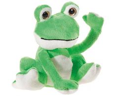 Heunec 449176 Plüschtier, Frosch, grün mit beige