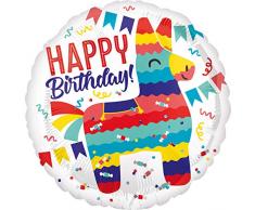 Amscan 3798501 Folienballon Piñata Party Lama, Mehrfarbig