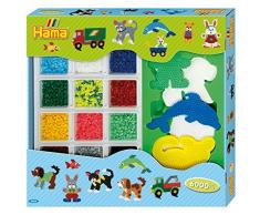 Hama 3064 - Super Geschenkpackung, ca. 6000 Bügelperlen, 5 Stiftplatten und 6 Motivstützen