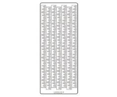 Ursus 593100129 - Kreativ Sticker, Bordüre Weihnachtsbaum, 5 Blatt, silber