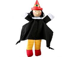 Small Foot by Legler Handpuppe Hexer aus Stoff mit Holzkopf, schult spielerisch die Fingerfertigkeit und Motorik, für tolle Rollenspiele mit dem Kasperletheater