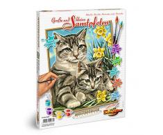 Schipper Malen nach Zahlen , große und kleine Samtpfoten , Bilder malen für Erwachsene, inklusive Pinsel und Acrylfarben, 24 x 30 cm