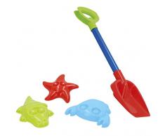 BC Footwear CB-24953 Set Schaufel + Backformen Strand 39 cm, Mehrfarbig (24953)