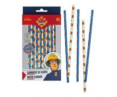 Decora Packung 80 Strohhalme aus Papier Bio-Sam der Feuerwehr, KB2B1