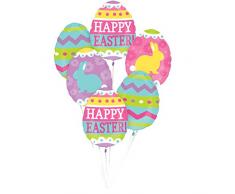 Amscan 3700501 Folienballon Set Oster-Eier Jagd