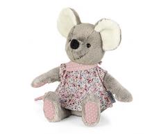 Sterntaler Spieltier Maus Mabel, Integrierte Rassel, Für Babys ab der Geburt, 25 cm, Grau/Mehrfarbig