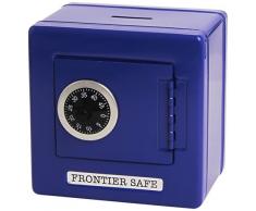 Goki 14020 - Metalltresor als Spardose mit Kombinationsschloss, blau