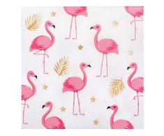 Boland 52557 - Papierservietten Flamingo, 12 Stück, Größe 33 x 33 cm, Partygeschirr, Garten Party, Beach Party, Geburtstag, Fingerfood, Partyzubehör, Überraschungsparty, Motto Party, Karneval