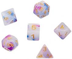 Dice4friends DIC09159 - Würfelset Creamy: Orchidee (7)