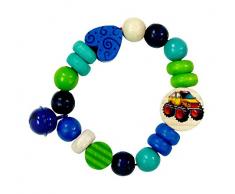 Hess Holzspielzeug 11004 - Rassel aus Holz Monstertruck, 12 cm