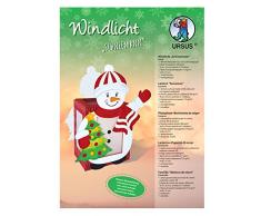 Windlicht Schneemann, ca. 10 x 12 cm