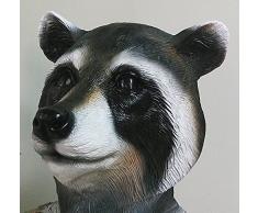 The Rubber Plantation TM 619219291569 Waschbär, Full Head Latex Maske Fancy Kleid Halloween Rocket Tier Kostüm Zubehör, Unisex, ONE SIZE