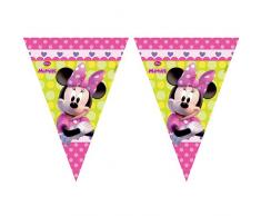 220cm Wimpelkette * DISNEY MINNIE MAUS * für Kindergeburtstag und Motto-Party // Mouse Girlande rosa Mädchen