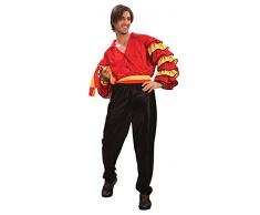 Bristol Novelty ac626 Rumba Mann Erwachsene Kostüm, schwarz, Blumenkasten