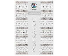 Ursus 76604601 - Transparentpapier Bordüren, 115 g/qm, 5 Blatt, Din A4, Einladung Zur Konfirmation, silber