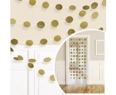 Amscan International 672424–19 2.13 m Gold Glitter String Dekoration