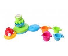 JohnToy 22266 Happy World Paradies Badespielzeug in opentouch Karton, Mehrfarbig