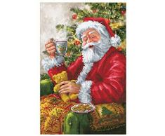 Pracht Creatives Hobby DD13-020 - Diamond Dotz Weihnachtsmann, funkelndes Diamantbild zum Selbstgestalten, ca. 52 x 80 cm groß, Malen mit Diamanten, neuer und kreativer Basteltrend