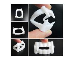 Gifts 4 All Occasions Limited SHATCHI-1142 Shatchi-Pack mit 18 weißen Vampirzähnen Dracula-Zähnchen Gruselzähnen für Halloween, Erwachsene, Kinder, Partytüten, Kostümzubehör