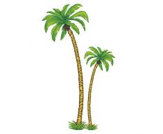 Widmann 5057P - Deko Palme, 2er Set, 180cm und 166cm, Aufsteller, Dekoration, Beach Party, Sommer Party, Hawaii Party, Motto Party