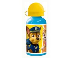 POS 25290 - Trinkflasche mit Paw Patrol Motiv, aus Aluminium, bpa- und phthalatfrei, Fassungsvermögen ca. 400 ml, ideal für Unterwegs, Schule und Sport, für Jungen und Mädchen