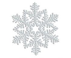 Amscan International 190894 16 cm Silber Glitzer Schneeflocke zum Aufhängen Dekoration
