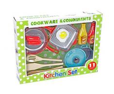 Kidz 440224 Kochtopf-Set, 11-teilig, Mehrfarbig