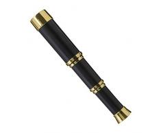 Widmann 6963L – Fernrohr Deluxe, schwarz-gold, Länge ca. 31,5 cm, Accessoire, Seeräuber, Pirat, Motto Party, Karneval