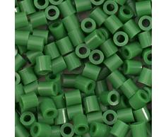 Vaessen Creative 5009-018 Bügelperlen, Grün, 1100 Stück, Steckperlen zum Basteln mit Kindern, DIY Gestalten von Schmuck, Deko, Verzierungen und weiteren Bastelideen