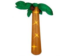 WIDMANN 75031 Aufblasbare, leuchtende Palme Unisex – Erwachsene Grün/Braun