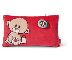 Nici 44484 Kissen Biene, Plüsch, rechteckig, 43x25cm, ROT/BUNT
