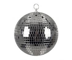 Boland 00703 - Discokugel, Silber, Durchmesser ca. 20cm, Disco Fever, 70er Jahre, Hängedekoration, Glitzerkugel, Motto Party, Karneval