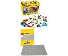 Lego Classic 10698 - Große Bausteine-Box, Bausteine + Graue Bauplatte, Lernspielzeug