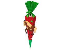 Ursus 9860007 - Schultüten Bastelset, Mini Pferd, 6-eckig, 41 cm