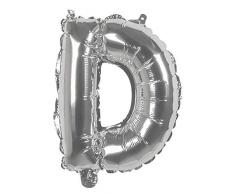 Boland 22103 Folienballon Buchstabe D, Silber, 36 cm