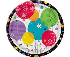 Unique Breezy Birthday Dessert-Teller Mehrfarbig